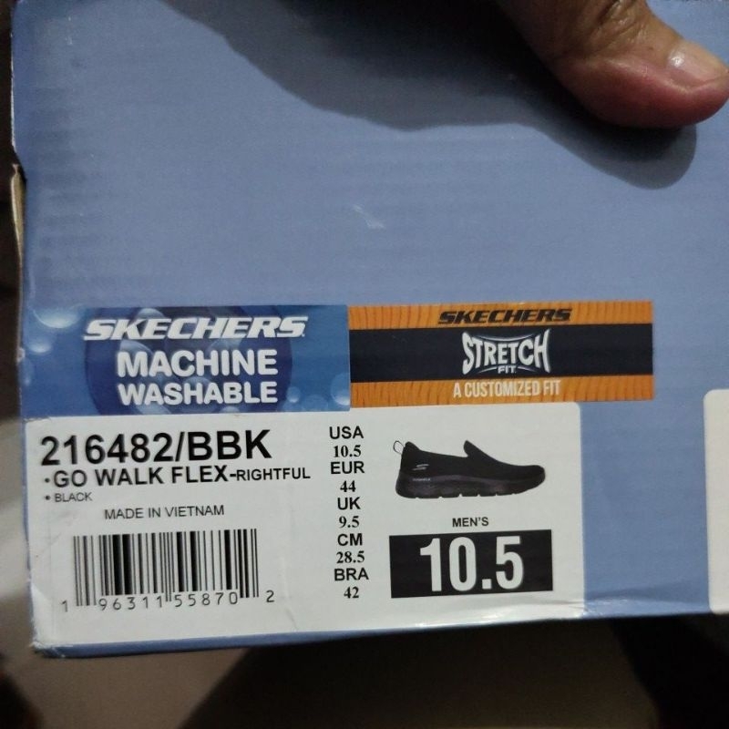 Jual SKECHERS GO WALK FLEX 216482 /BBK size 44 atau 28,5cm | Shopee ...