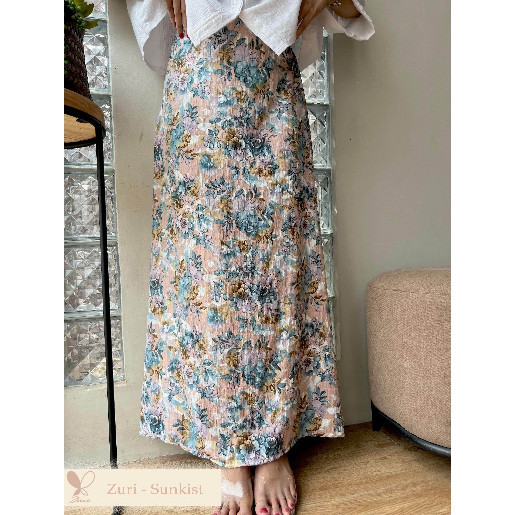 Jual JACE-FLORAL SKIRT Rok Motif Bunga | Korean Skirt | Rok A Line ...