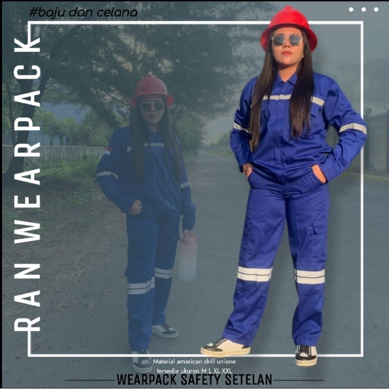 Jual Wearpack Safety Setelan Baju Celana Kerja Proyek - Seragam Kerja ...