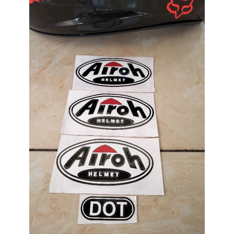 Jual stiker logo helm airoh set + dot | Shopee Indonesia