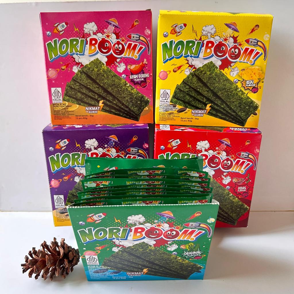 Jual (1 DUS) NORIBOOM SNACK RUMPUT LAUT 5 VARIAN RASA | Shopee Indonesia