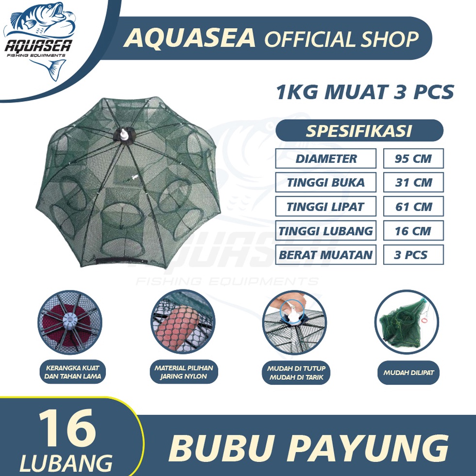 Jual Aquasea Payung Bubu Jaring Jebakan Perangkap Udang Ikan Kepiting