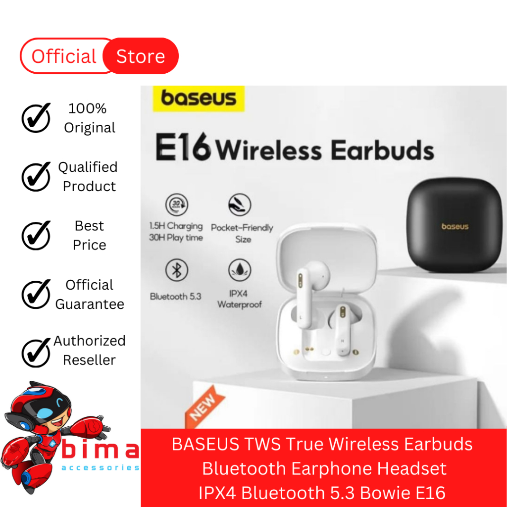 Jual BASEUS TWS True Wireless Earbuds Bluetooth Earphone Headset IPX4 ...