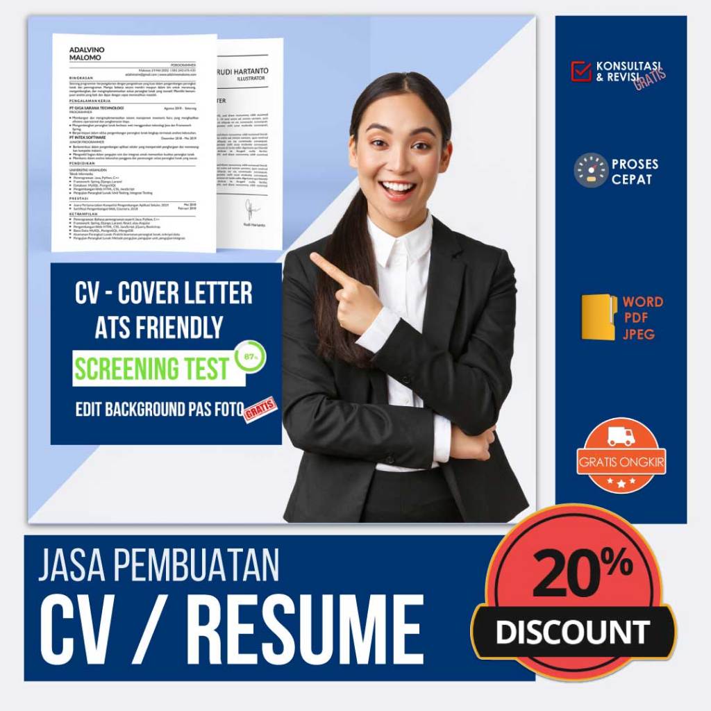 Jual Jasa Pembuatan CV ATS Friendly | CV Custom Template | Edit ...