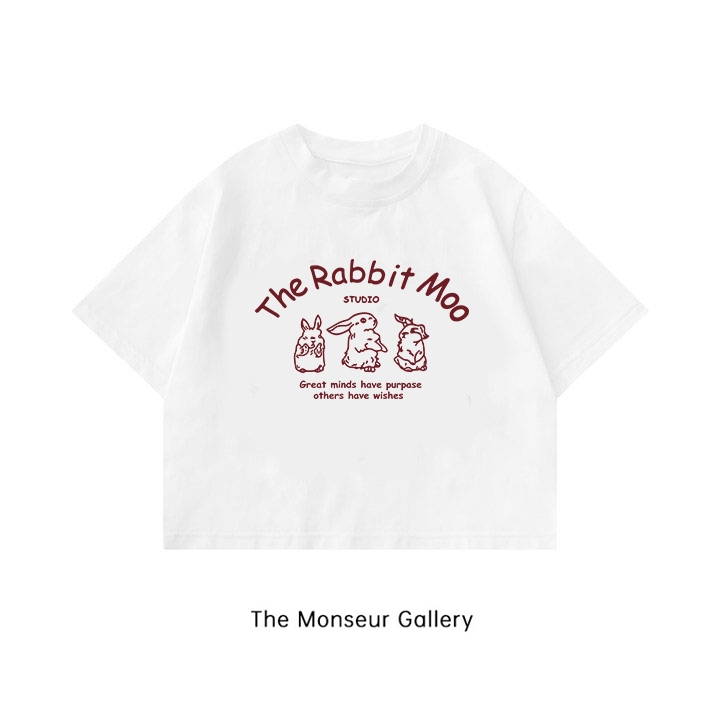 Jual The Monseur Gallery Kaos Crop Wanita Rabbit | Baju Croptee ...
