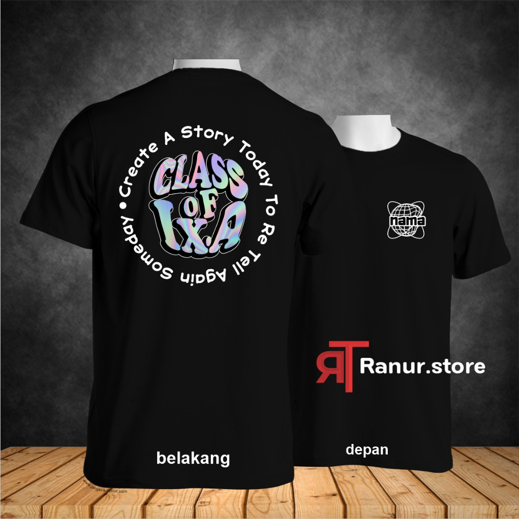 Jual Kaos Kelas Custom Bisa ganti text dan custom Design Sendiri