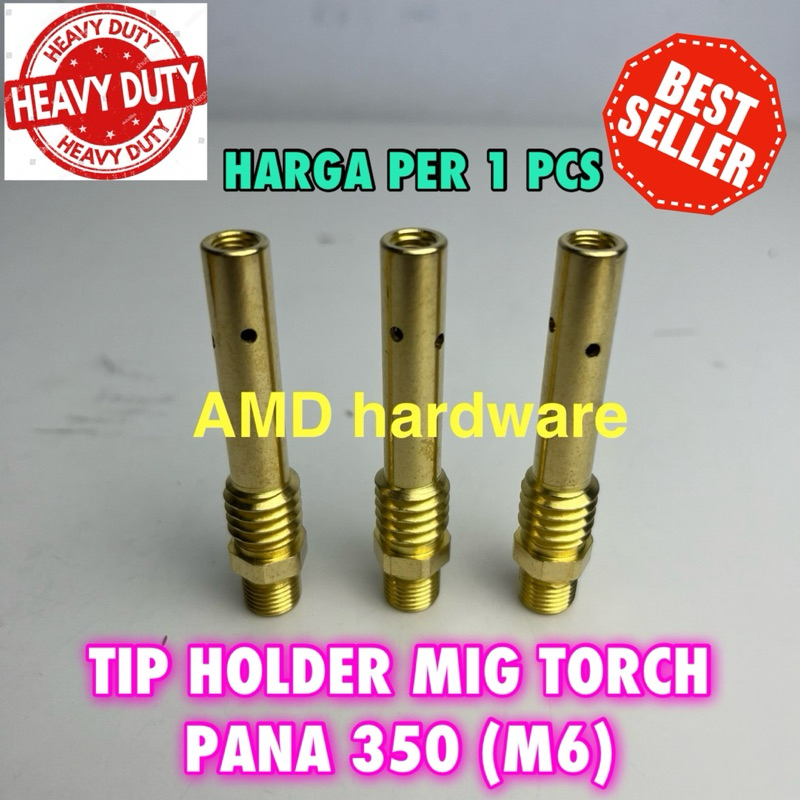 Jual TIP HOLDER PANA 350 Contact Body Torch Mig 350A Tang Las CO2 M6 ...