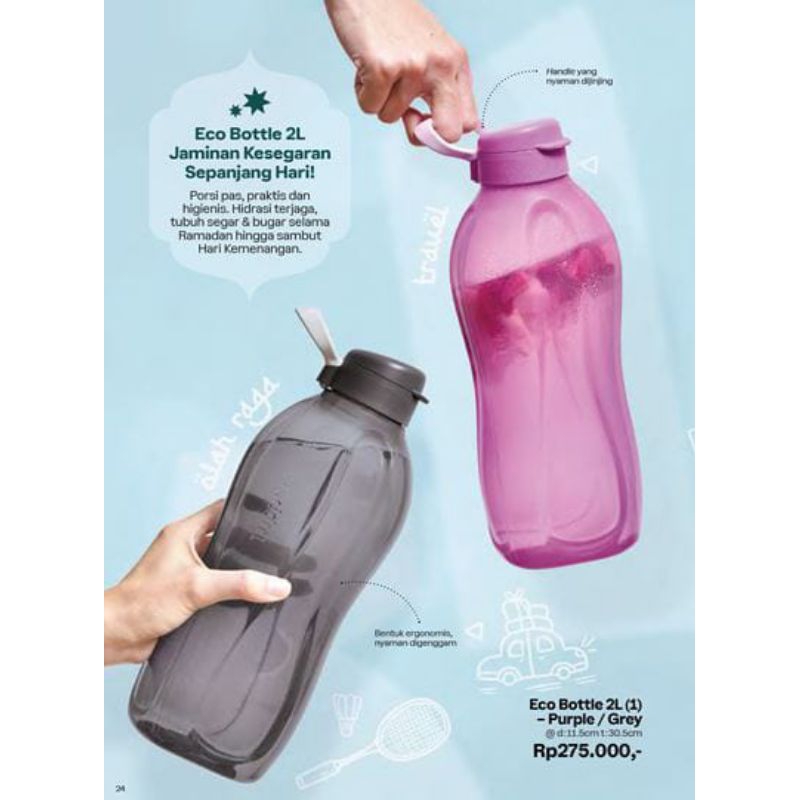 Jual eco botol 2L ECER (1) tupperware ori | Shopee Indonesia