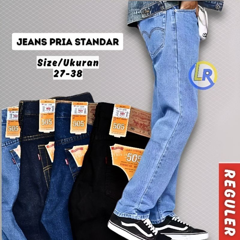 Jual JEANS STANDAR PANJANG - CELANA PANANG PRIA - UKURAN 27 s/d 44 ...