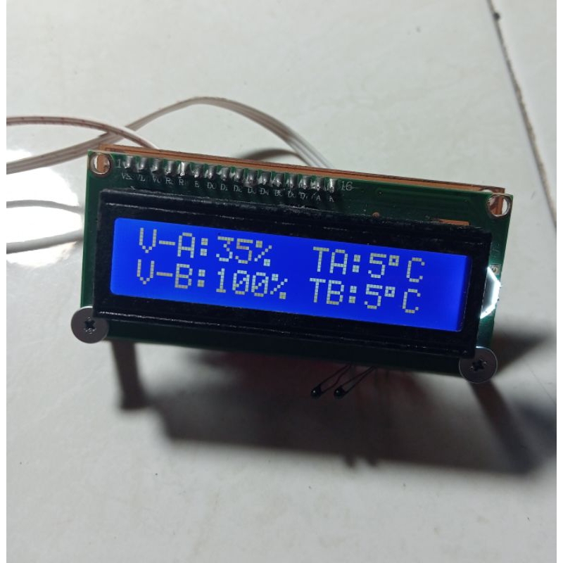 Jual Modul lcd volume dan sensor suhu 2ch untuk amplifier versi upgrade ...
