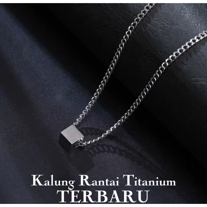 Jual Kalung Titanium Rantai Pria Stainlees Stell Terbaru Silver Anti ...