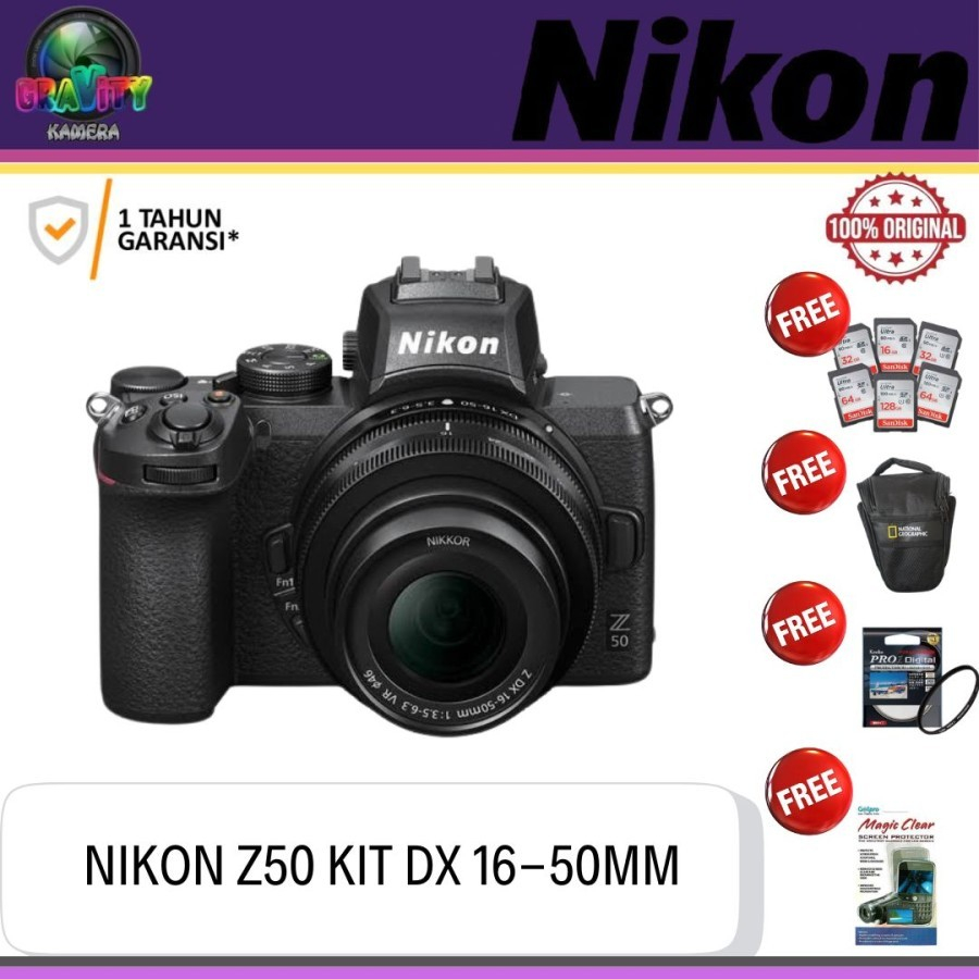 Jual NIKON Z50 KIT DX 16-50MM VR MIRRORLESS CAMERA / NIKON Z50 KIT 16 ...