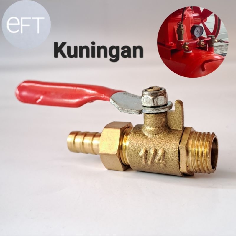 Jual Kran Compressor Kuningan 1/4 inchi | Shopee Indonesia