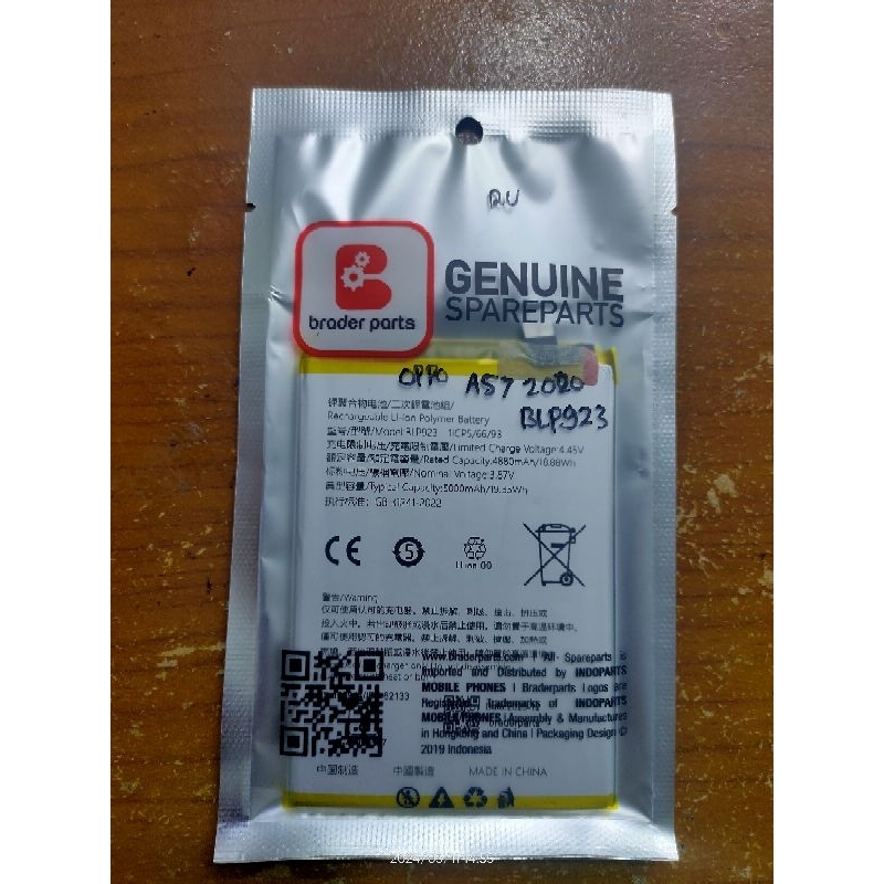 Jual BATERAI OPPO A57 2020 BLP923 ORIGINAL 100% BRADERPARTS BERGARANSI ...