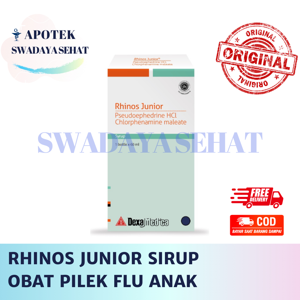 Jual RHINOS Junior Syrup Obat Flu Pilek Anak Dewasa Sirup Shopee