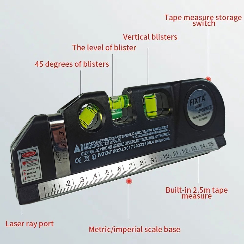 Jual Levelling Laser Waterpass Level 4 in 1 Leser Waterpas Magnet ...
