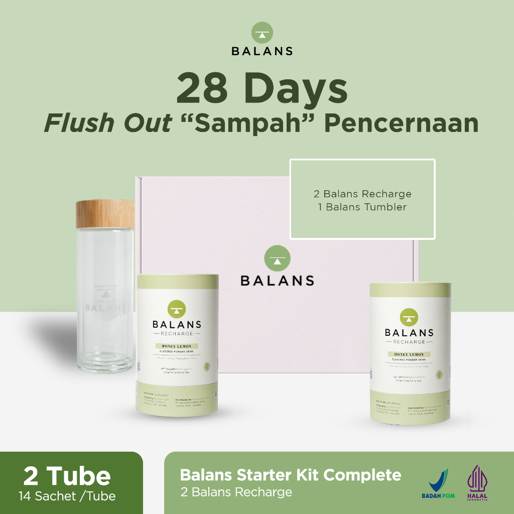 Jual Balans Starter Kit Complete Set Recharge | Fiber & Probiotics ...