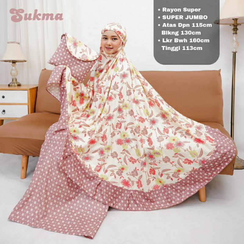 Jual (RATU AYU) Mukena Dewasa Batik Sukma Rayon Super Size Jumbo ...