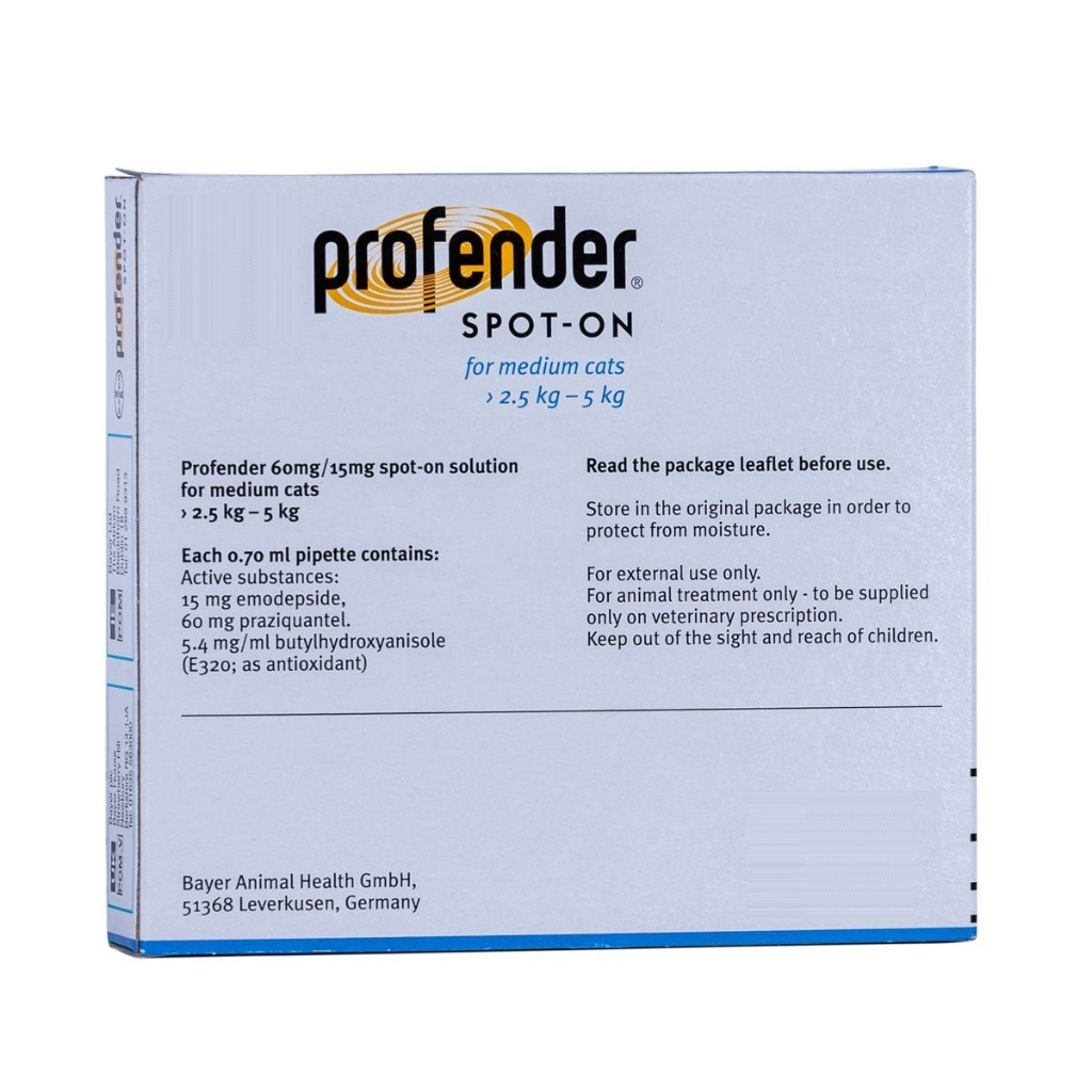 Jual PROFENDER SPOT-ON Cat Medium - M / Pipet Obat Cacing Kucing Tetes ...