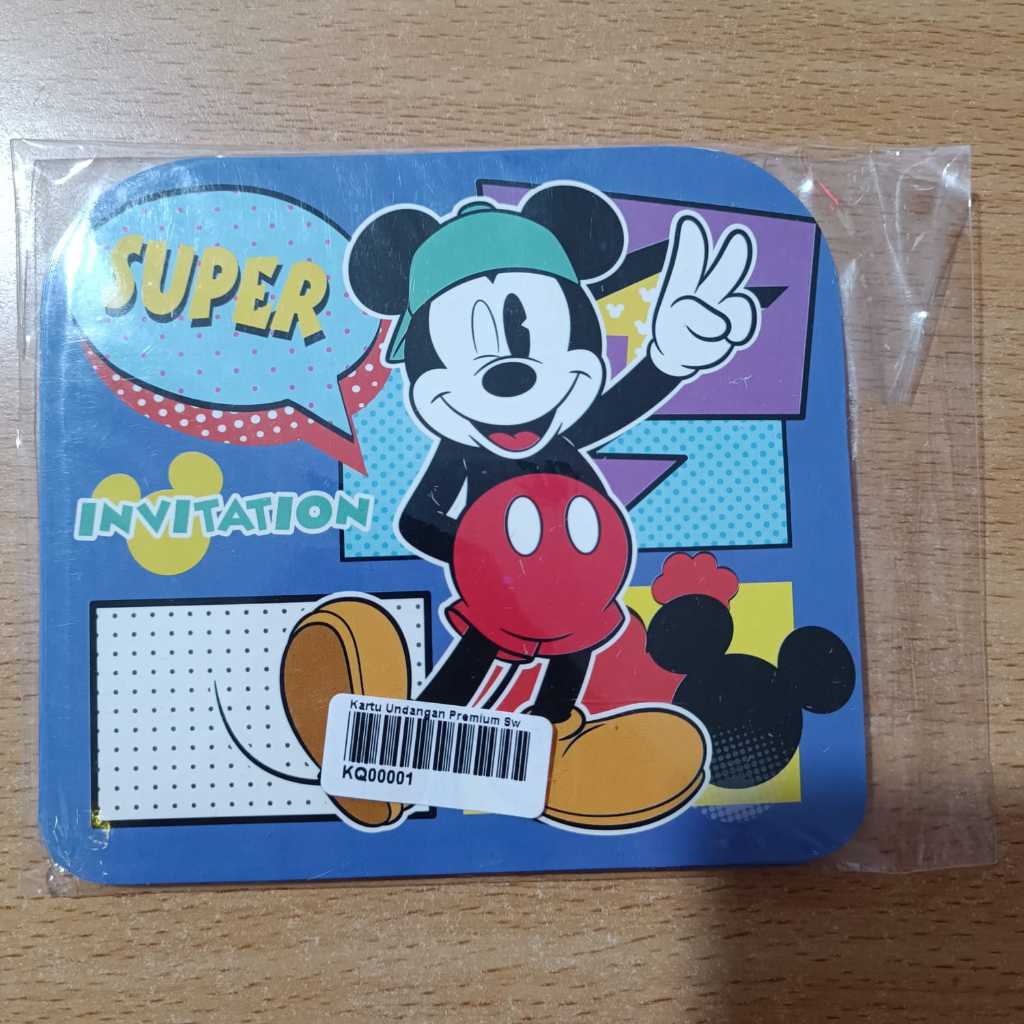 Jual Kartu Undangan Ulang Tahun MICKEY MINNIE MOUSE SW Isi 10 pc