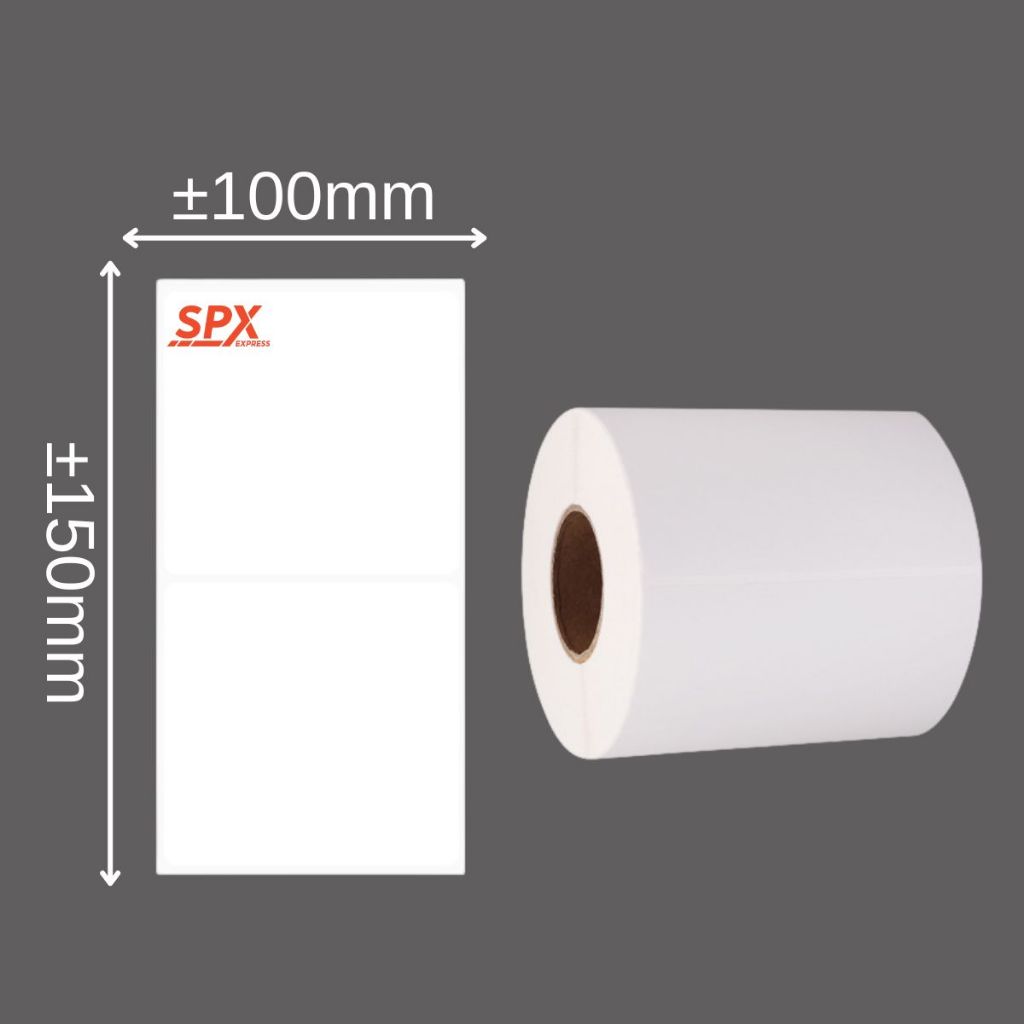 Jual Kertas Sticker THERMAL Resi SPX 100x150MM Isi 250 300 500 Lembar ...