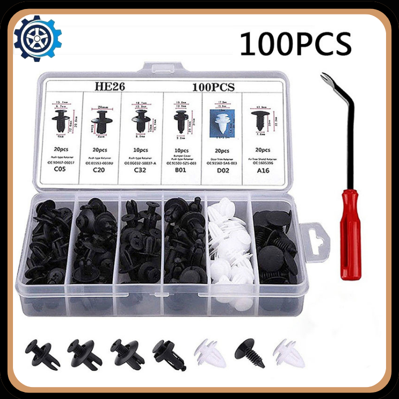 Jual 100pcs Baut Rivet Mobil/baut Rivet Serbaguna/Bumper Rivet Retainer ...