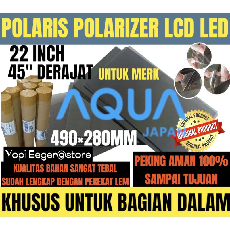 Jual Polaris Polarizer Lcd Led Aqua Inch Derajat Lapisan Plastik