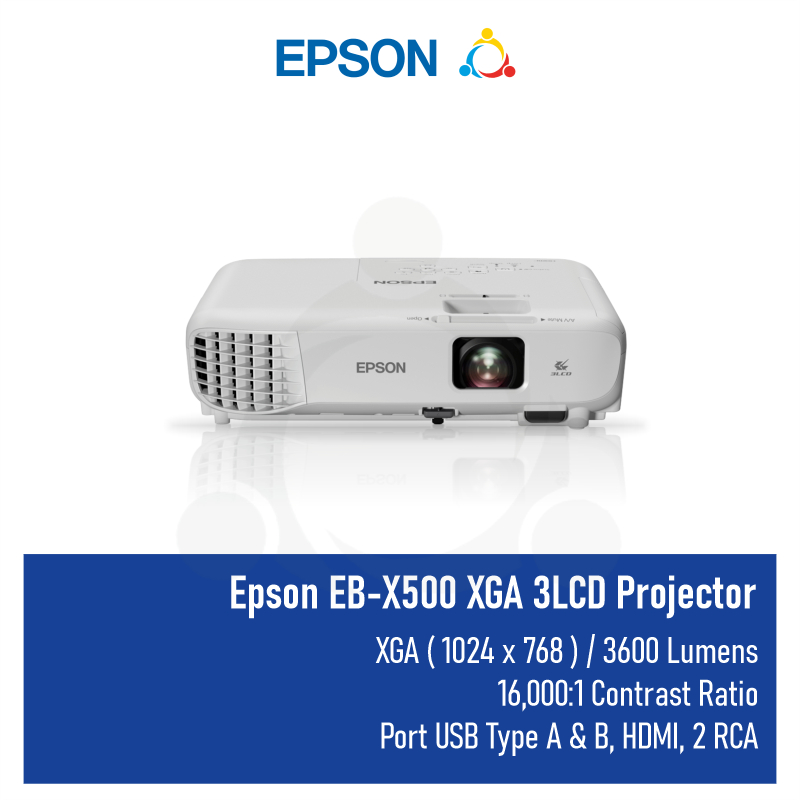 Jual Epson EBX500 XGA 3600 Lumens 3LCD Projector Bergaransi Resmi