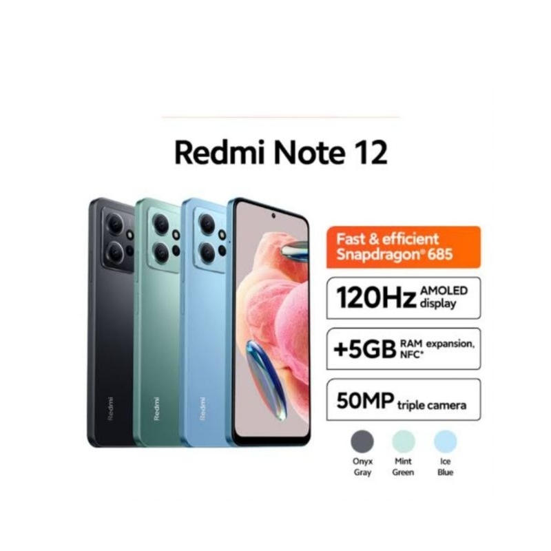 Jual HP XIAOMI REDMI NOTE 12 4/128 GB - XIOMI MI NOT 12 RAM 4GB ROM ...