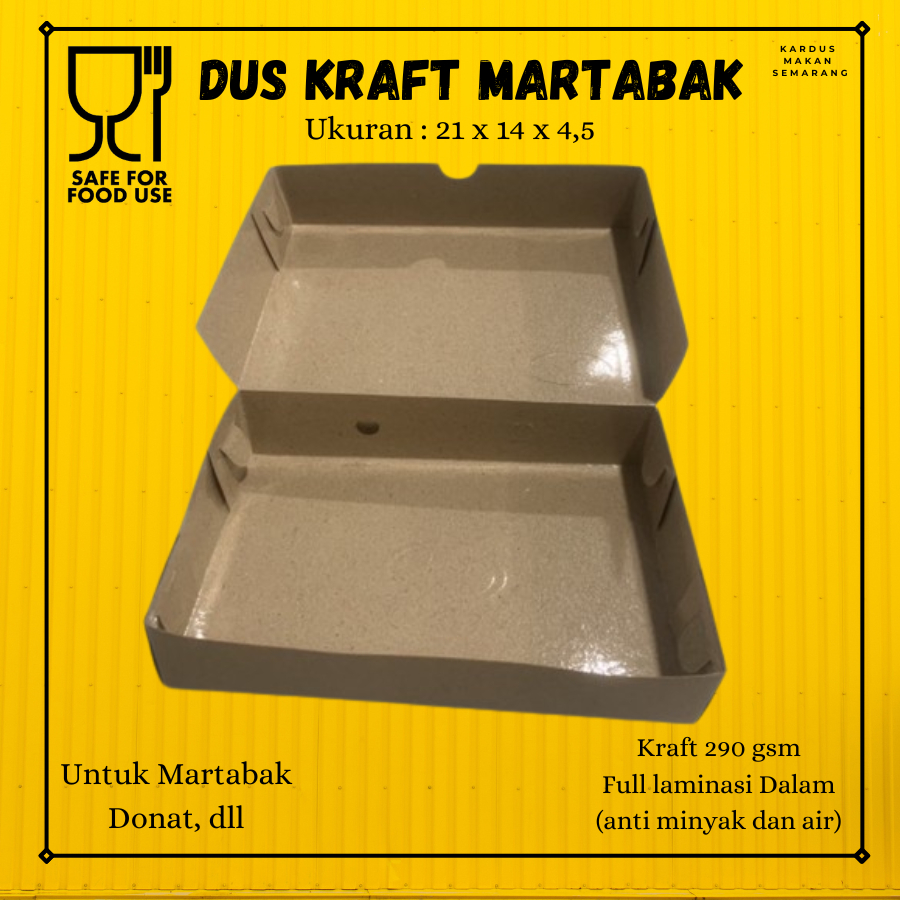 Jual Dus Kraft Laminasi 21x14x4,5 - Dus Martabak Manis atau Asin - Full ...
