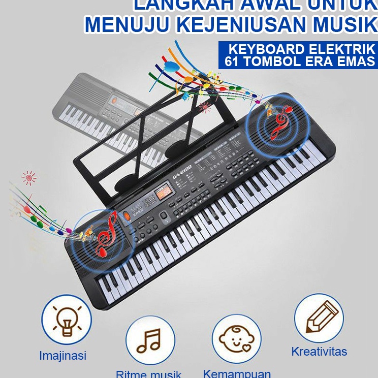 Jual Cuci Gudang Benston Music Keyboard Elektronik Anak 61 keyboard ...