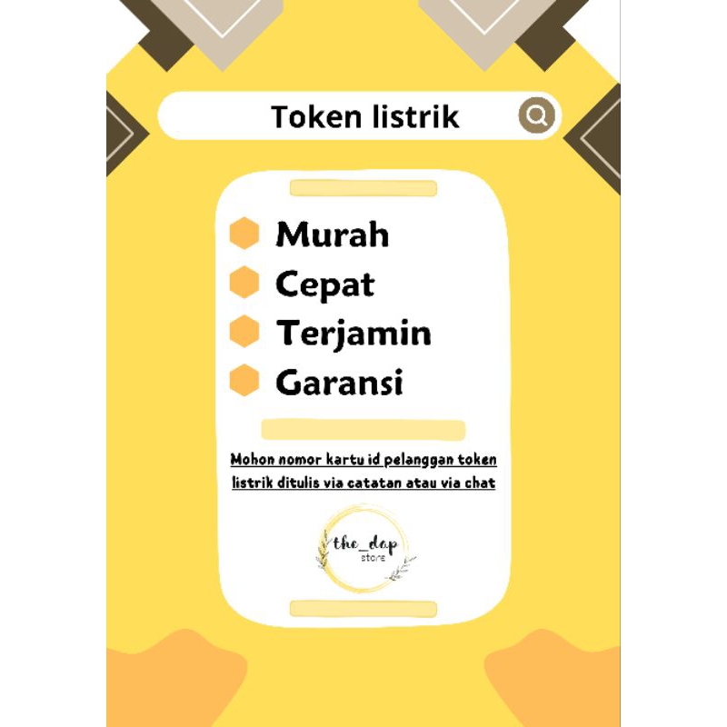 Jual The_dapstore - token listrik prabayar | Shopee Indonesia