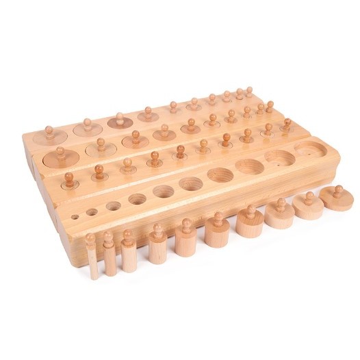 Jual Knobbed Cylinders - Cylinder Blocks Beechwood Montessori | Shopee ...