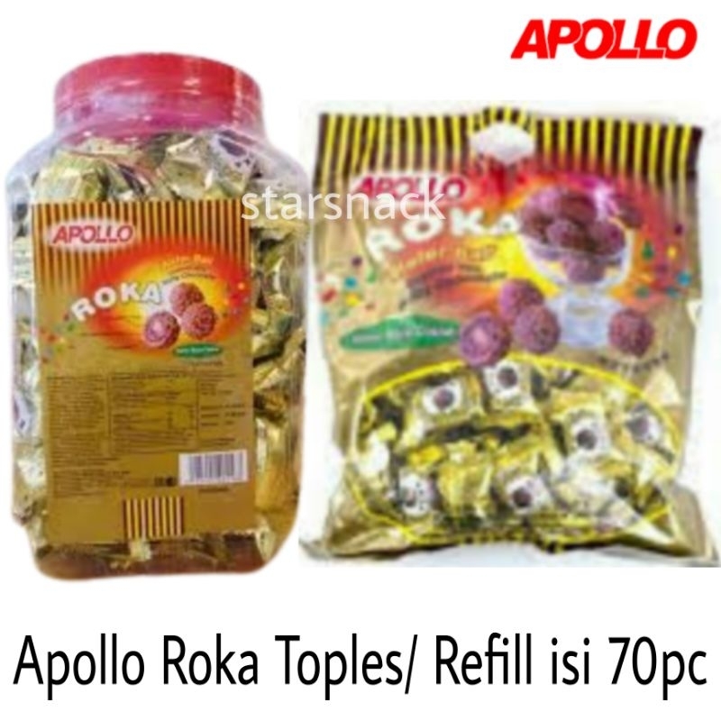 Jual Apollo Roka Wafer Choc Ball Refill Toples 70pc 420gr | Shopee ...