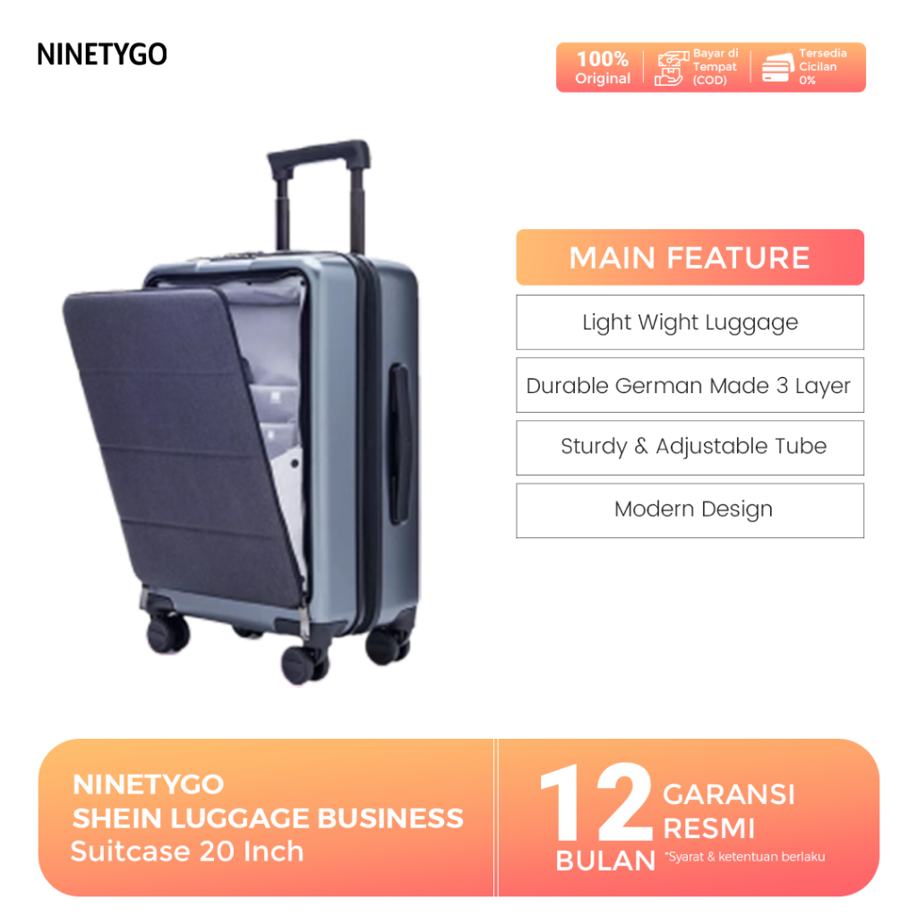 Jual Ninetygo MIJIA LUGGAGE BUSINESS 20 INCH - Koper Bisnis Travel ...