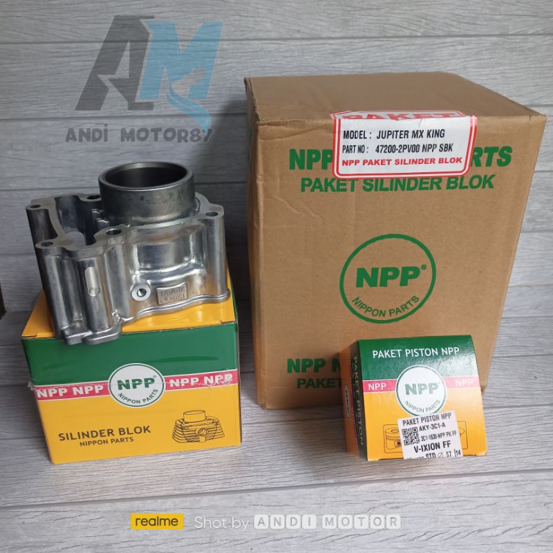 Jual Paket Cylinder Blok assy Bureng +piston kit Yamaha Jupiter Mx King ...