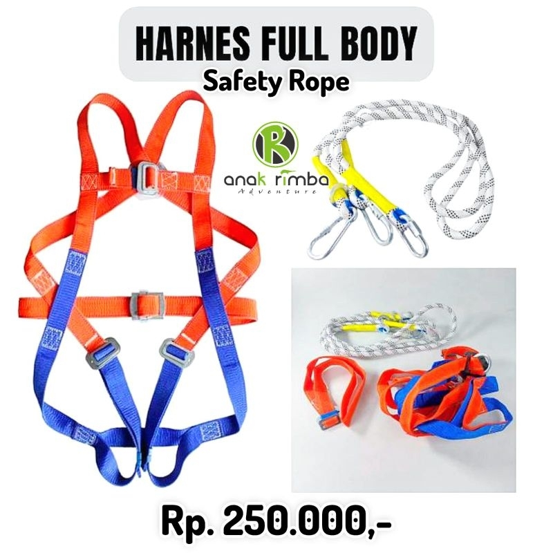Jual HARNESS FULL BODY + SAFETY ROPE | Shopee Indonesia