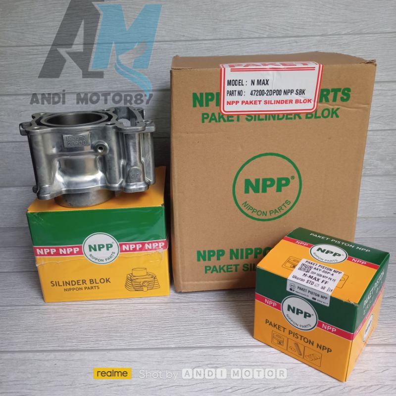 Jual Paket Cylinder Blok assy Bureng +piston kit Yamaha N MAX n max 155 ...