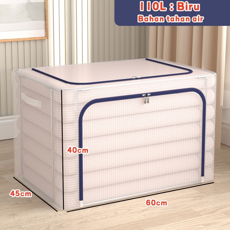 Jual 66/110L Kotak Penyimpanan storage box Baju Penyimpanan transparan ...
