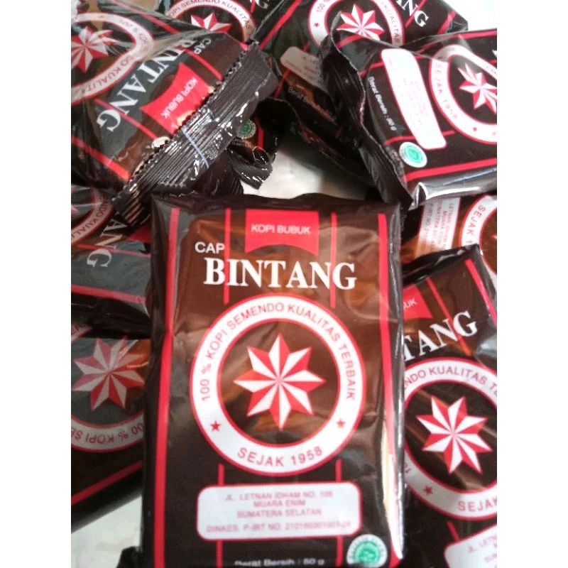 Jual Kopi Bubuk 1 kg ( bungkus 250 ) Cap Bintang Asli Berat gram