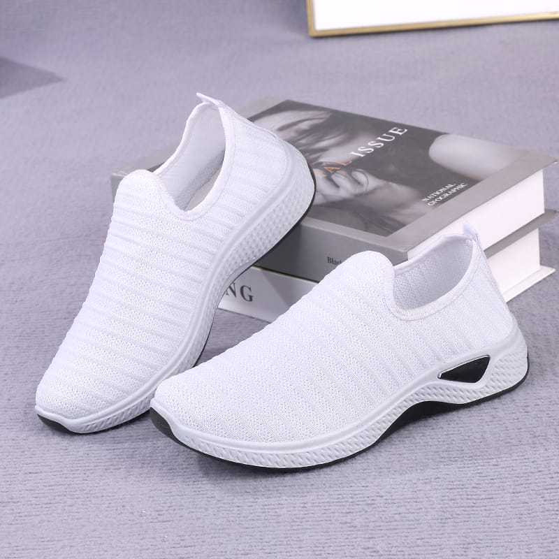 Jual Sepatu Sneakers Wanita 10 Warna Tanpa Tali Slip On Sepatu Sekolah