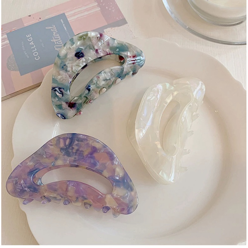 Jual Hair Claw Shell Korea Jepit Rambut Premium Half Moon | Shopee ...