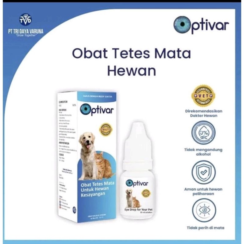 Jual Optivar Pet Eye Drop 15 ml - Obat tetes mata Anjing dan kucing ...