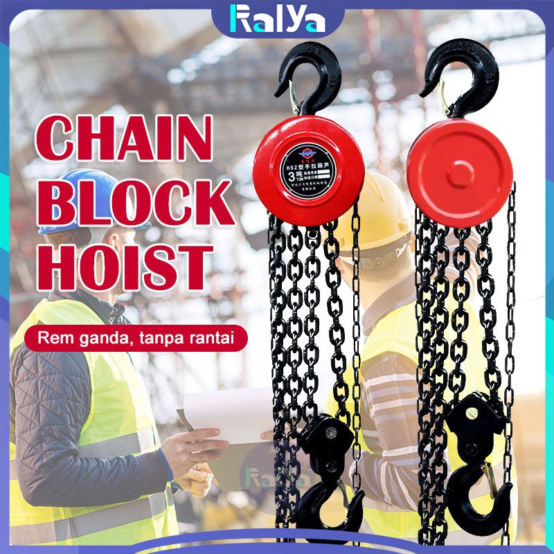 Jual Chain Block Hoist Katrol Alat Angkut Barang 1 ton/2 tons 3meter ...