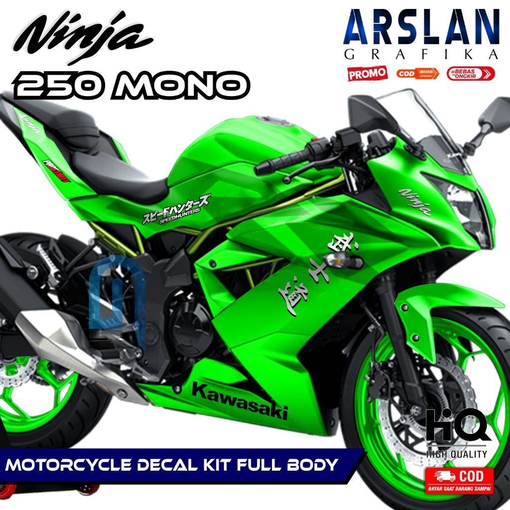 Jual 【COD】Decal Ninja 250 Mono Full Body - Stiker Kawasaki Ninja 250RR ...