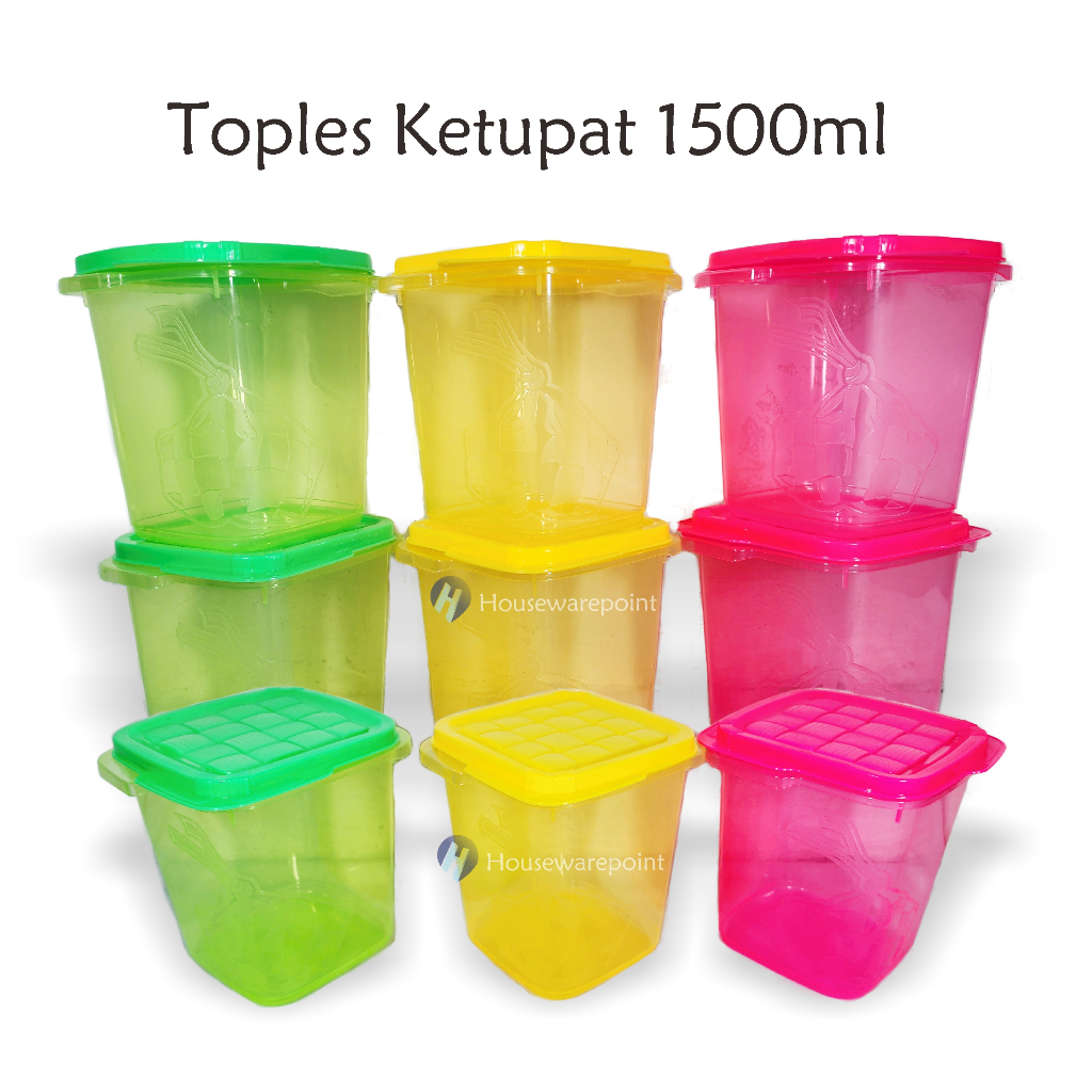 Jual 6 Pcs Toples Ketupat Toples Lebaran Toples Snack Toples Segi