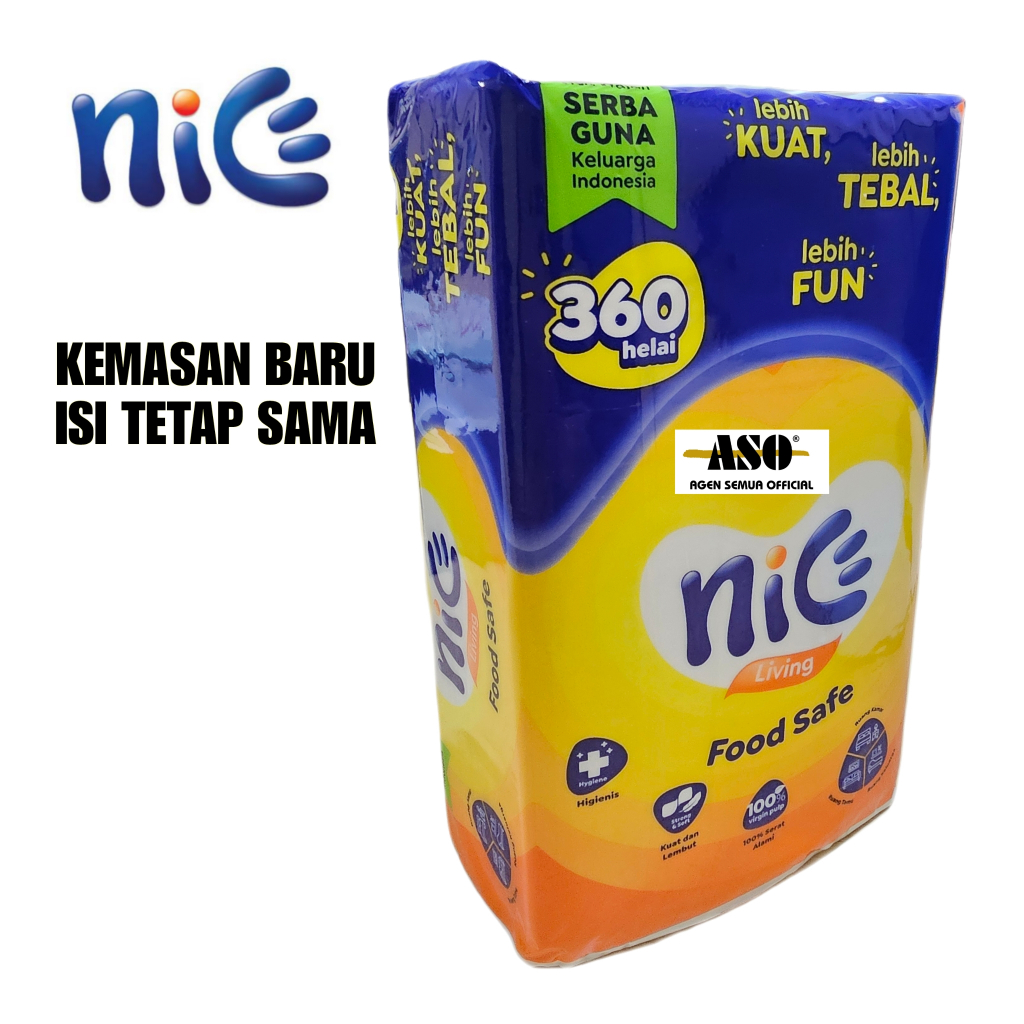 Jual [ PAKET ISI 6 ] TISU TISSUE NICE 360 helai 180 sheet 2ply PROMO ...