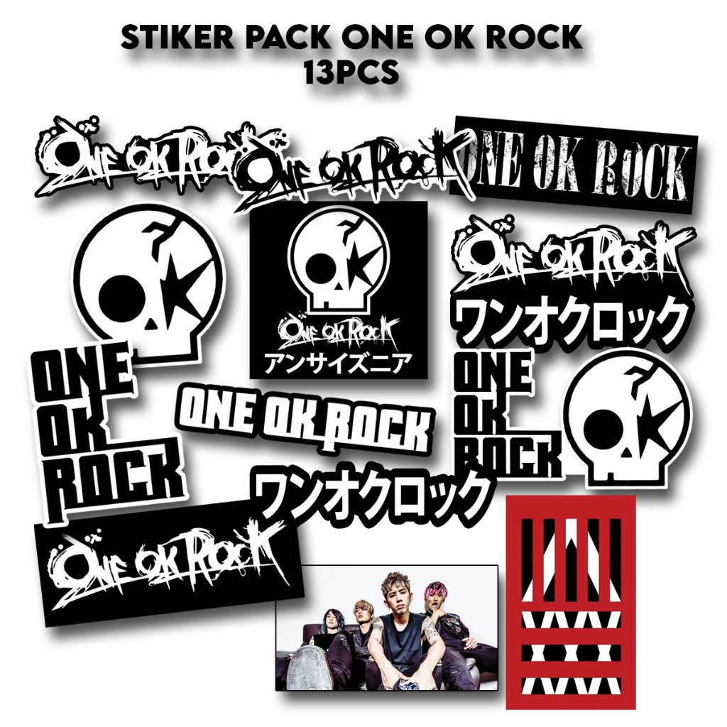 Jual STIKER ONE OK ROCK - STICKER PACK - VINYL ANTI AIR Stiker Helm ...