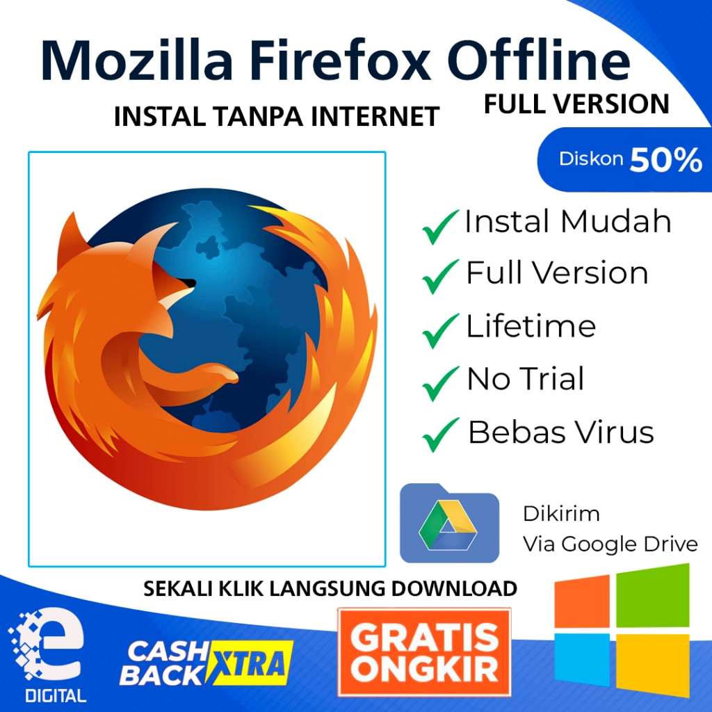 Jual mozilla firefox offline terbaru full version instal bisa tanpa