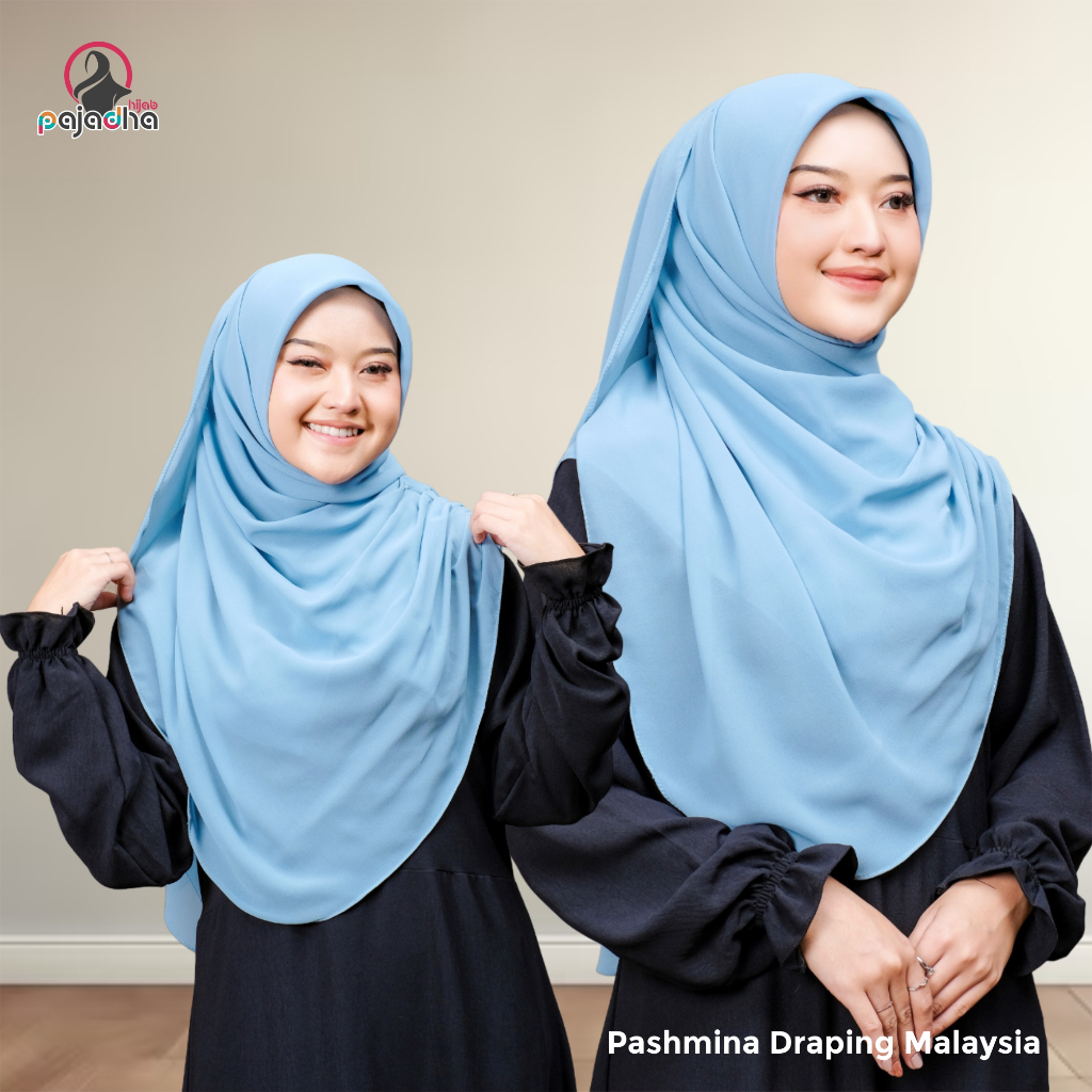 Jual Jilbab Segiempat Malaysia Draping / Jilbab Segiempat semi instan
